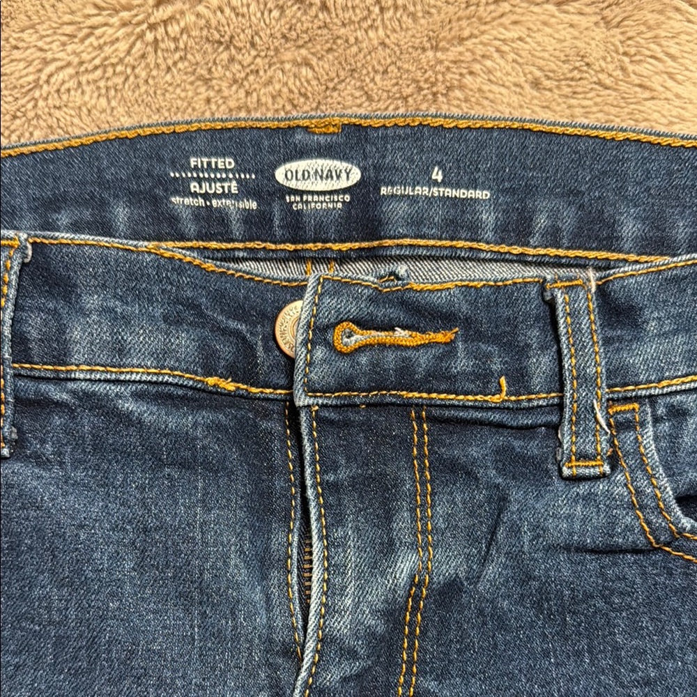 Old Navy Blue Jean Shorts with Cuffed Hem - Picture 2 of 3